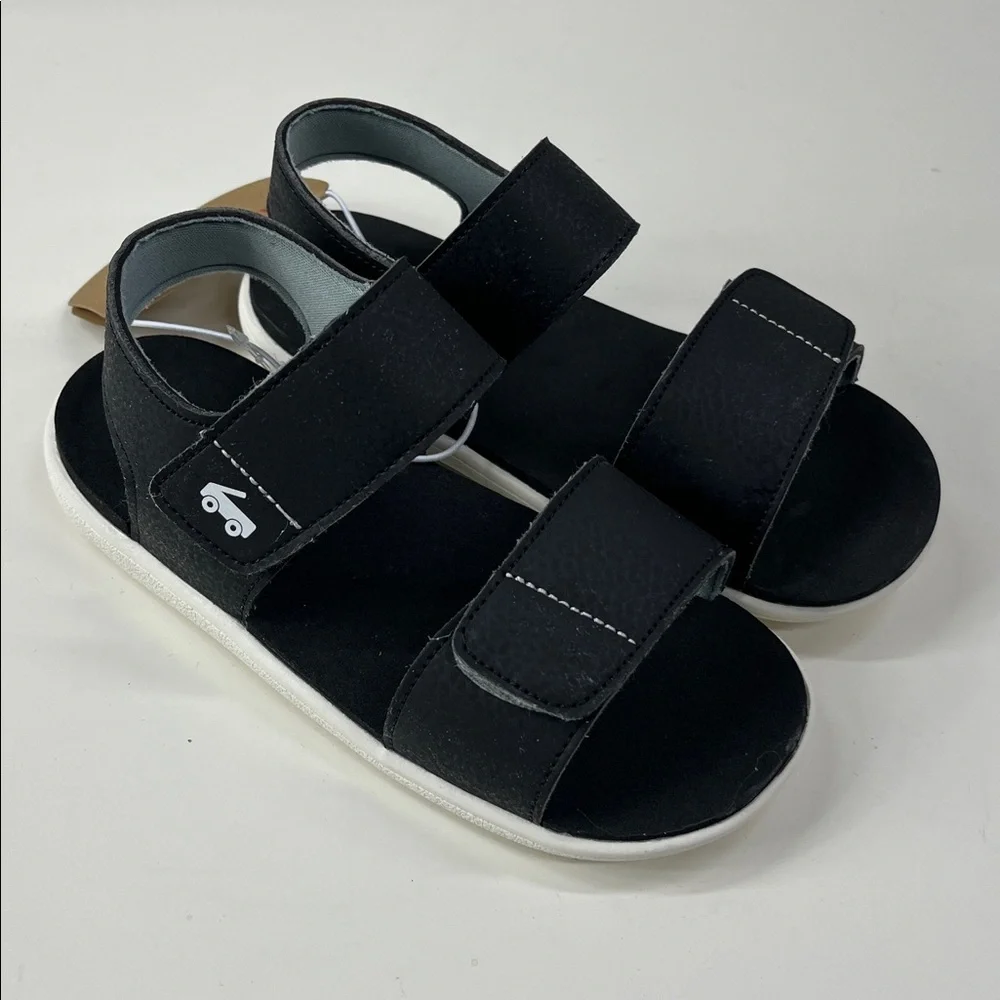 NWT See Kai Run Jaylen Black Dual Strap Water Friendly Sandals Size 12